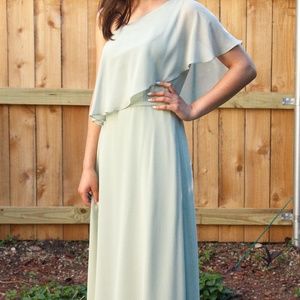 Dusty Sage Azazie Lizzy Bridesmaid Dress